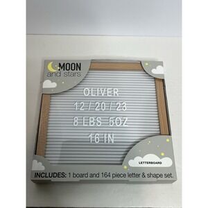Moon And Stars Letter & Announcement Board with 164 Letters & Shape Set NWT